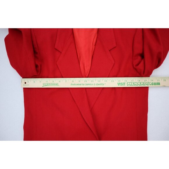 Mark Alexander Vintage Skirt Suit Size 12P Red Pleated Midi - Picture 6 of 16